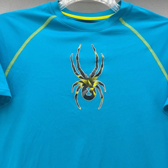 Spyder Boys Swim T-shirt Rash guard Light Blue Boys Size XL Great Condition - Picture 3 of 10